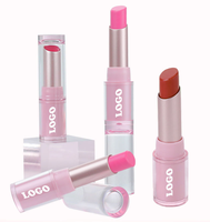 Rouge à lèvres mat vegan 2-en-1 sans logo, longue tenue, anti-transfert, waterproof, anti-décoloration, couleur velours, marque privée OEM