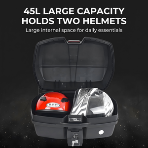 45L バイク用リアトランクボックス 大容量スクーターテールボックス 荷物収納ケース 盗難防止ロック付き 卸売 - Product Image 2