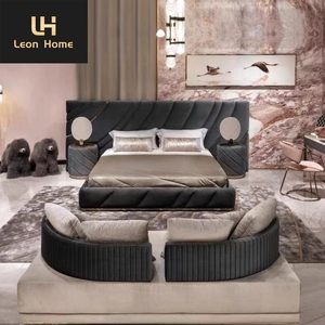 Ultimi mobili da camera da <span class=keywords><strong>letto</strong></span> di lusso italiani testiera grande <span class=keywords><strong>letto</strong></span> <span class=keywords><strong>matrimoniale</strong></span> imbottito in <span class=keywords><strong>tessuto</strong></span> moderno king size - Product Image 1