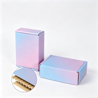 Boîtes d'expédition en carton ondulé biodégradable, recyclable et léger pour petites entreprises, soins de la peau et produits pour les ongles, vente en gros