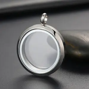 Thép Không Gỉ Sống Memory Locket Floating Locket Chất Lượng Cao Glass Locket