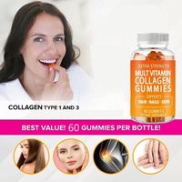 Service OEM/ODM – Gommes vitaminées au collagène d'ours très vendues pour augmenter l'élasticité de la peau, hydrater la peau et soutenir la santé des cheveux et de la peau