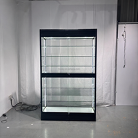 Moderne Glasvitrine für Einzelhandelsgeschäfte mit LED-Beleuchtung Schmuck-Ausstellungsvitrinen Glasvitrinen-Sets