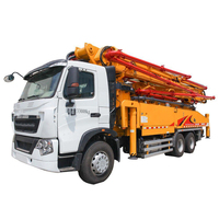 Camion pompe à béton HB52V avec flèche de 52 m, flèche à 5 sections pour opération de coulage de béton