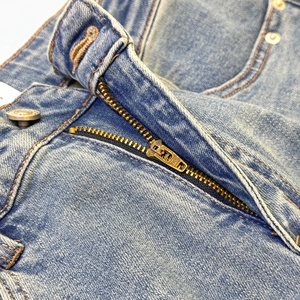 <span class=keywords><strong>Jean</strong></span> en denim décontracté pour <span class=keywords><strong>femme</strong></span>, coupe droite, taille haute, longueur intégrale, délavé aux enzymes - Product Image 4