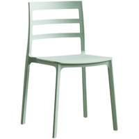 Chaise de salle à manger en plastique robuste, empilable, avec dossier à lattes, style nordique, idéale pour café et salon de thé