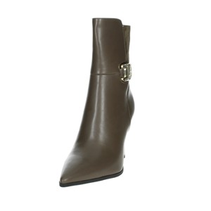 Tronchetti grigi da donna con chiusura Slip-On con tacco stringato di 5cm, tomaia in pelliccia traspirante per stile Chelsea da Cowboy da neve autunno/inverno - Product Image 6