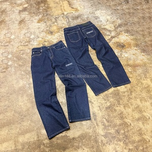 Jeans en denim brut japonais bleu selvedge de haute qualité pour homme, coupe large, du fabricant original - Product Image 1
