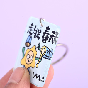 Llavero acrílico rectangular de 3 mm de grosor, personalizable con dibujos animados, regalo para empresas - Product Image 2