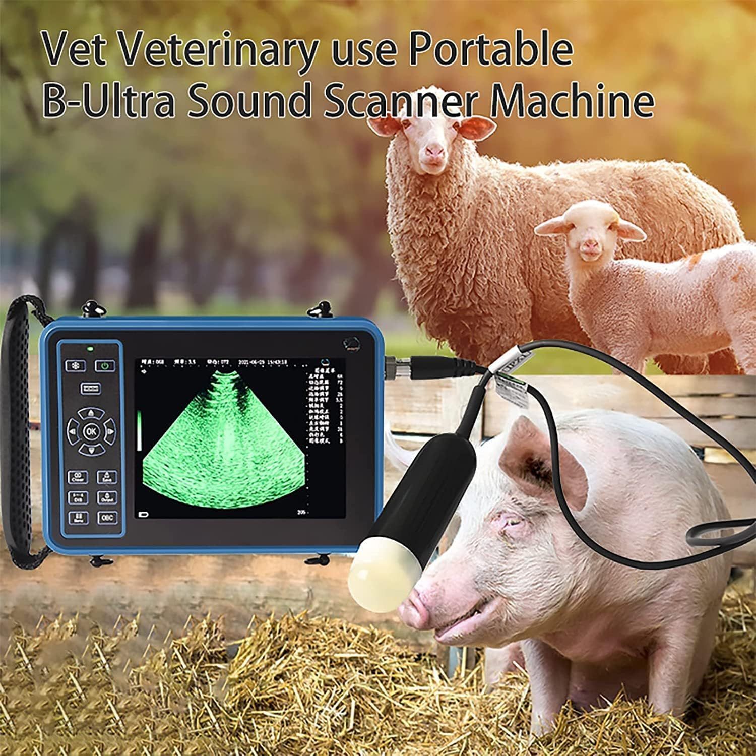 GOYOJO Veterinary Ultrasound Scanner for Pregnancy - 3.5MHz Probe