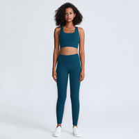 Vêtements de fitness avec logo personnalisé, ensembles de leggings de yoga à compression élevée et soutien-gorge de sport haute performance, ensemble de tenue de sport pour femmes