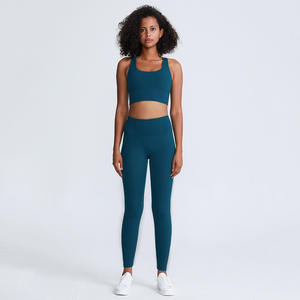 Vêtements de fitness avec logo personnalisé, ensembles de leggings de yoga à compression élevée et soutien-gorge de sport haute performance, ensemble de tenue de sport pour femmes - Product Image 5