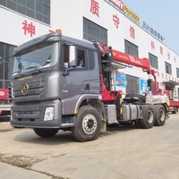 Shacman 6X4 10 ton kamyon kafa vinç traktör monte vinç