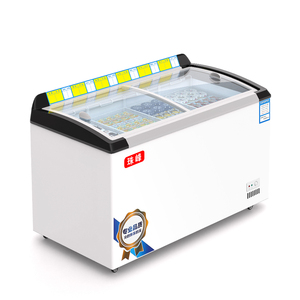 Suitable Super Large Capacity Portable Universal Wheel Chest <b>Freezer</b> Glass Door Display Universal Ice Machine for Household Use - Product Image 4