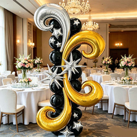 Nouveau ballon en aluminium en forme de cœur en spirale en S, ballon incurvé en forme de cœur, ballon en aluminium romantique pour la Saint-Valentin, décoration de fête de mariage