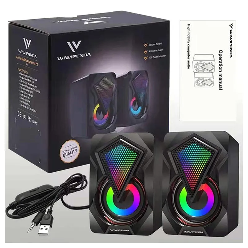 Dual Speakers 1200mAh Transparent Mecha Speakers