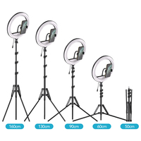 Vente en gros de trépieds pour téléphone portable avec anneau lumineux LED pour la beauté, le maquillage, le streaming en direct, la photo et la vidéo, 10, 12, 14, 16, 18 pouces