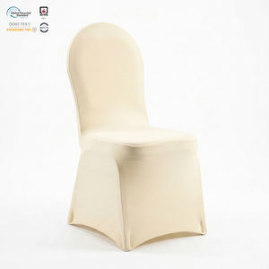 Funda Elástica para Silla de Comedor, sin Necesidad de Planchado, Color Borgoña, Plegable, para Banquetes de Hotel, Funda Ajustable para Silla de Comedor, para Cafetería - Product Image 1