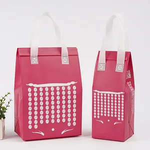 Atacado Cor Não-Tecido Cooler Bag Catering Takeaway Food Storage Bag Isolado Piquenique Multifuncional Tote Cooler Bag