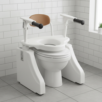 Aide pour la salle de bain à domicile : Rehausseur de siège de toilette réglable