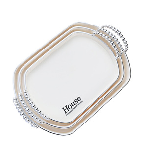 High-End <strong>Plastic</strong> Fruit Plate <strong>Tray</strong> for Home PET Coffee Restaurant Use Crystal Clear Crystal Plate Tea Cup Storage Bin - Product Image 6