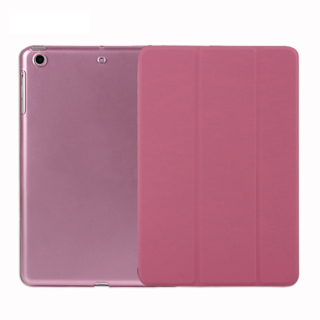 iPad Mini 1/2/3 Best Seller CoolSonic Smart Folding Cover Four Corner Wrapped Hard PC Back Magnetic Auto-sleep 7.9 Inch PU Case