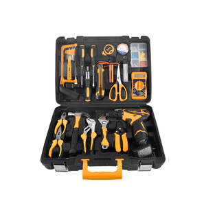 Vde Set peralatan listrik, alat listrik Stainless Steel pemeliharaan, kotak perkakas listrik, Set garasi bengkel mekanik 57 buah - Product Image 1