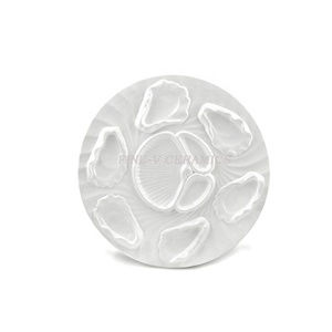 Vaisselle plate en <span class=keywords><strong>porcelaine</strong></span> créative, hôtel, cuisine occidentale, <span class=keywords><strong>assiette</strong></span> de service ronde en céramique pliable - Product Image 1