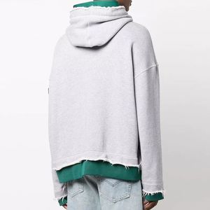 High-Click Fashion Heren Losse Capuchon Trui 2-kleurige Geprezen Tweedelige Katoenen Hoodies Custom Lente Herfst Casual Hoodies - Product Image 2