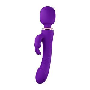 Vibrador de Doble Cabeza Recargable con Triple Estimulación para Punto G y Clítoris, Masajeador Femenino, Juguete Sexual al por Mayor, Personalizable - Product Image 1