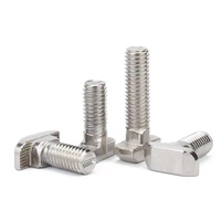 TONG 304/316 Stainless Steel T-Bolt Grade 4.8&6.8 Self Colored T-Shaped Photovoltaic Special Embedded European Standard 30 40 45