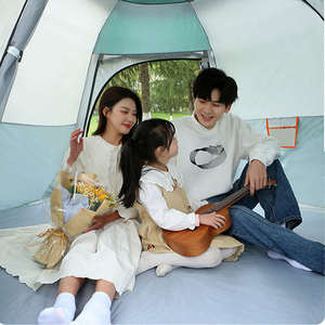 Carpa Hexagonal Automática de Gran Espacio para Glamping al Aire Libre, de Montaje Rápido, para Playa o Camping, con Una Habitación, de Oxford, Directo de Fábrica - Product Image 3