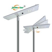 Lampu Jalan Tenaga Surya 80w Lampu Jalan LED Tenaga Surya All in One Harga Terjangkau Pembersihan Otomatis dengan Sensor Dikendalikan Jarak Jauh