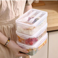 Boîte alimentaire en plastique sans BPA, boîte de rangement pour aliments frais au réfrigérateur, boîte de rangement transparente pour les légumes et les fruits