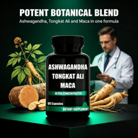 Venta al por mayor de suplementos de hierbas para hombres, superalimento Maca Plus, cápsulas que mejoran la energía masculina, raíz de Maca negra, fórmula de pene más grande