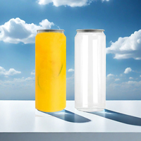 Canettes de bière gazeuse jetables de 500ml de différentes tailles avec couvercles canettes de bouteille de jus de thé au lait en plastique de qualité