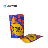Op maat gemaakte digitaal bedrukte GRS-gecertificeerde matte geurbestendige pouch 3,5g Mylar zak met afscheurpunt voor gedroogd fruit, snacks en voedsel
