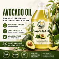 Huile d'avocat pure raffinée à 100 %, huile de support pour la peau, les cheveux, le massage, matière première cosmétique, OEM ODM, vente en gros