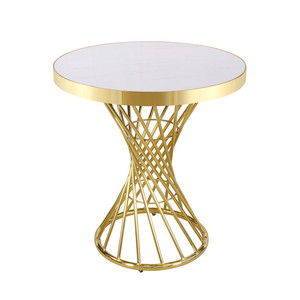 2025 mới kính Đá Cẩm Thạch Bàn cà phê phòng khách đồ nội thất gia đình căn hộ nhỏ đơn giản hiện đại bàn cà phê tròn Bàn cà phê - Product Image 1