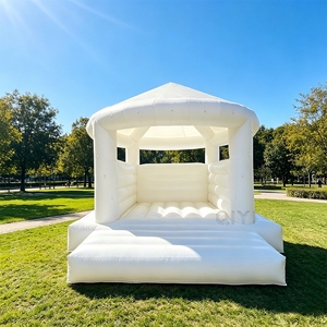 Custom Size <b>Inflatable</b> <b>Bouncer</b> House Includes Repair Kits White Jumping Bouncy Castle for Party Wedding - Product Image 1