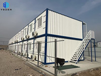 Maison préfabriquée en conteneurs à deux étages, construction modulaire à assemblage rapide pour dortoir de chantier, bureau