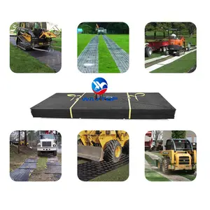 Construction Vehicle Muddy Road Access Anti Slip Plastic White Ground Protection Track Mats