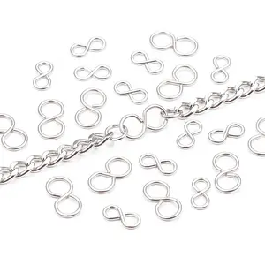 Nouvelle mode 8 forme connecteur pour bricolage collier et Bracelet bijoux accessoires élégant chaînes en acier inoxydable connecteurs