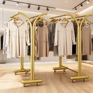 ราวแขวนเสื้อผ้าแบบสองด้าน รุ่น Modern Eco-Friendly Mr19 ขายตรงจากโรงงาน ถอดประกอบได้ พร้อมล้อ สำหรับร้านขายเสื้อผ้า - Product Image 5