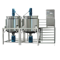 Olla Mezcladora con Revestimiento SUS304/316L con Pulido Espejo 4. Tanque de Mezcla de Líquidos Automático con Control PLC para Línea de Producción