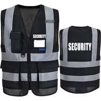 Gilet de sécurité haute visibilité pour agents de sécurité, fermeture éclair avant, norme ANSI classe 3, gilets de sécurité réfléchissants haute visibilité