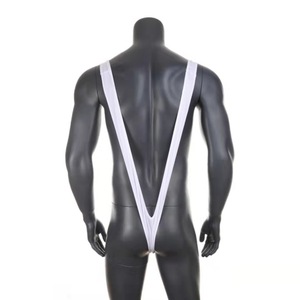 Combinaison de Père Noël pour homme, blanche, respirante, en polyester, avec bretelles, costume de fête - Product Image 3