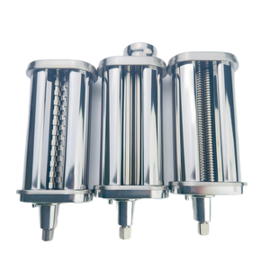 Ensemble de 3 accessoires pour machine à pâtes pour pâte, spaghetti, fettuccine, en acier inoxydable, accessoire pour robot culinaire <span class=keywords><strong>Kitchenaid</strong></span> - Product Image 1