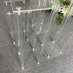 Hotsale Crystal clear Acrylic Column <strong>Pedestal</strong> Display <strong>Stands</strong> <strong>Flower</strong> Centerpiece <strong>Pedestal</strong> <strong>Stands</strong> <strong>for</strong> <strong>Flowers</strong> Wedding - Product Image 3