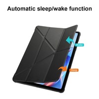 Usine En Gros PU Cuir Acrylique Clair Retour Shell Y Fold Stand Smart Tablet Cover Case pour Samsung Tab A9 Plus S9 S9 FE S10